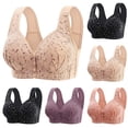 thumbnail image 1 of Paiwinds Women's Printed Front Closure Wireless Bra - Plus Size Comfortable Side Smoothing No Underwire Bra for Everyday Wear, Multiple Colors, Sizes S-3XL, 1 of 7