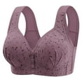 thumbnail image 1 of Paiwinds Women's Printed Front Closure Wireless Bra - Plus Size Comfortable Side Smoothing No Underwire Bra for Everyday Wear, Multiple Colors, Sizes S-3XL, 1 of 6