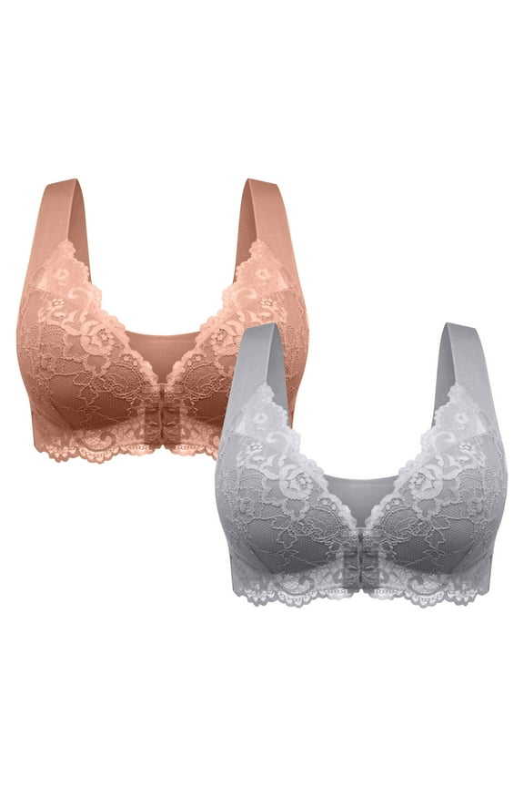 Women's Seamless Push-Up Everyday Bra, Full Coverage with Front Closure for a Natural Lift and Traceless Feel, Comfortable for All-Day Wear