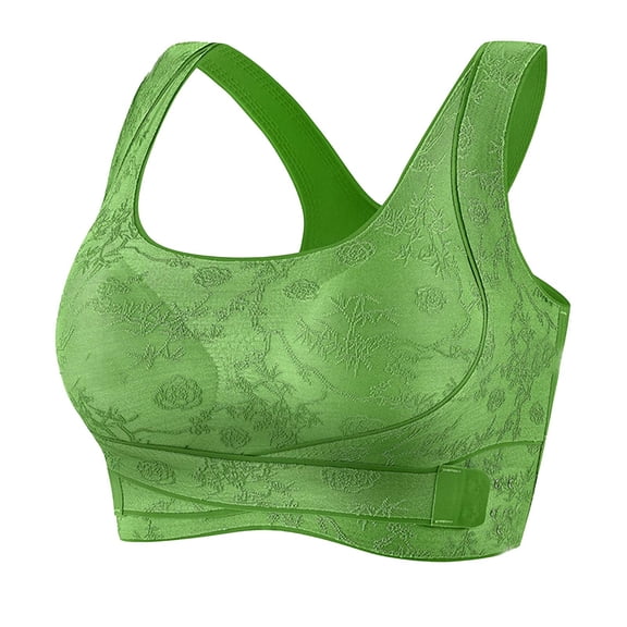 Paiwinds Women's Side Closure Wirefree Sports Bra, Seamless Comfort Breathable Lifting Support for Everyday Active Wear