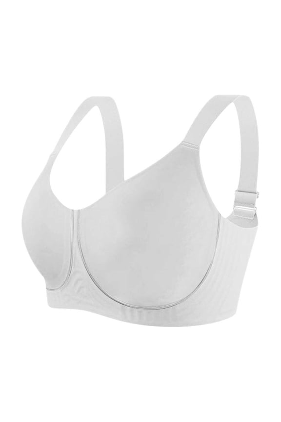 Women's Sling Seamless Bra with Removable Pads, Wirefree Full Coverage Lift & Support Everyday Bra, Solid Color