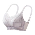 thumbnail image 1 of Paiwinds Women's Solid Color Front Closure Full Cup Bra, Wirefree Lace Adjustable for Plus Size & Side Support, Everyday, 1 of 7