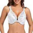 thumbnail image 1 of Paiwinds Push Up Bras for Women Solid Color Lace Underwire Front Button Larger Sizes Supportive Larger Cups Daily, 1 of 9