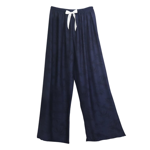 Paiwinds Women's Solid Color Linen Wide Leg Pants Loose Casual Home Elastic Pants, Palazzo Style, Stretchy, Free Size.