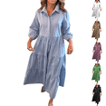 thumbnail image 1 of Paiwinds Women's Spring Casual Shirt Dress, Long Sleeve Turndown Collar Loose Fit Long Maxi Dress for Daily Wear, Dates, Street Style, 1 of 6