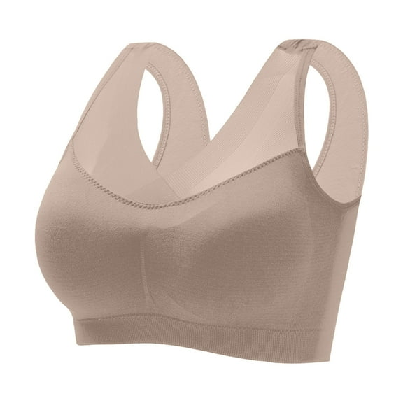 Paiwinds Women's Strapless Wirefree Sports Bra, Lace Thin Side Collection Anti-Sagging Bandeau for Sleep & Large Bust