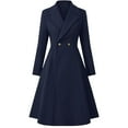 thumbnail image 1 of Paiwinds Women's Structured Overcoat with Dual Row Fastening and Flared Shape for Refined Winter Polished and Formal Appearance, 1 of 5
