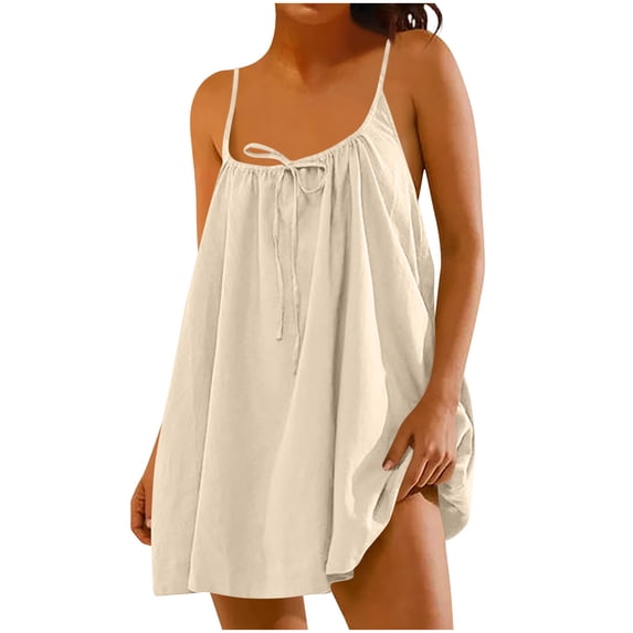 Paiwinds Women's Summer Casual Solid Color A-Line Ankle-Length Skirt with Elastic Waist, Lightweight Breathable Flax for Beach and Casual