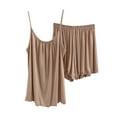 thumbnail image 1 of Paiwinds Women‘s Summer Suspender Pajama Set - Loose Halter Neck Top & Shorts, Soft Modal Cotton Blend for Hot Weather, 1 of 3