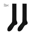 thumbnail image 1 of Paiwinds Women's Thin Ribbed Knee High Socks Breathable Cotton Blend Crew Socks for Spring Summer Casual Wear, 1 of 4