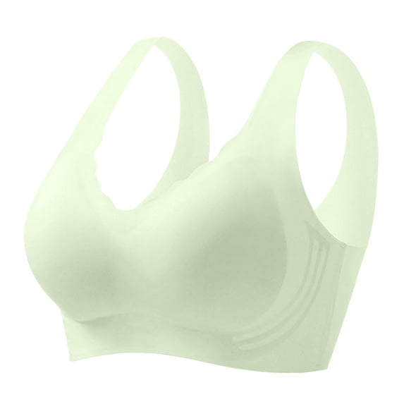 Paiwinds Women's Ice Silk Wireless Bra - Seamless Fixed Cup Comfort Bra for Daily Wear, Thin & Breathable Summer Underwear
