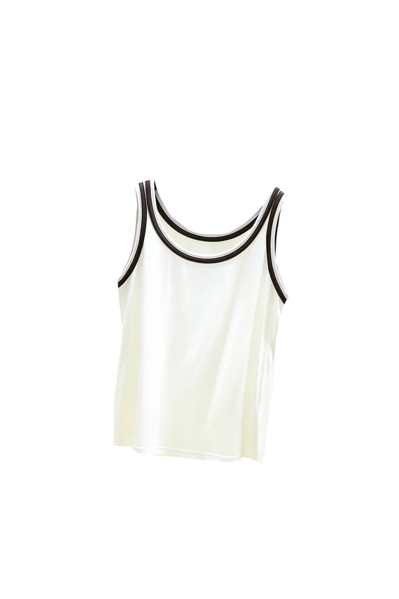 Women's V-Neck Sleeveless Modal Cotton Polyester Solid Color Casual Tank Top 2026 Fashion Trendy Lightweight Breathable Comfortable Everyday Blouse