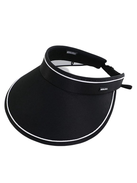 Women's Wide Brim Sun Visor Hat UPF50+ UV Protection Open Top Cap for Summer Beach Travel Golf Adjustable