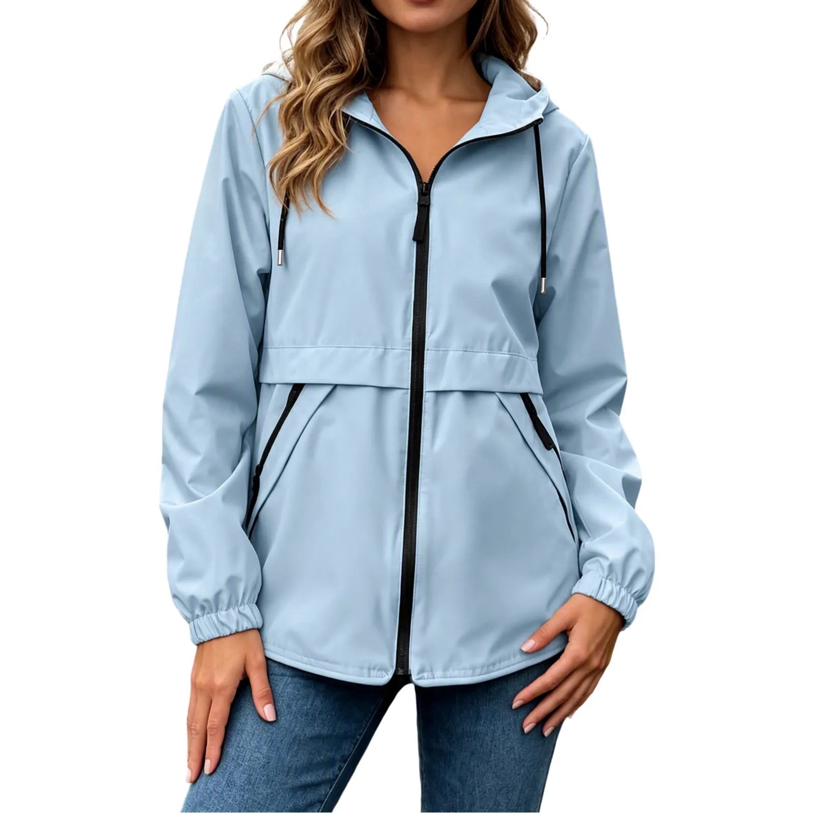 Paiwinds Women's Winter Hooded Zip-Up Jacket Waterproof Windbreaker ...