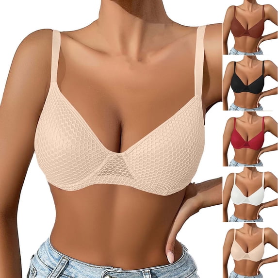 Paiwinds Wireless Bras for Women Side Support Full Coverage Plus Size Lifting & Gathering Everyday Comfort, Size 36B-40D
