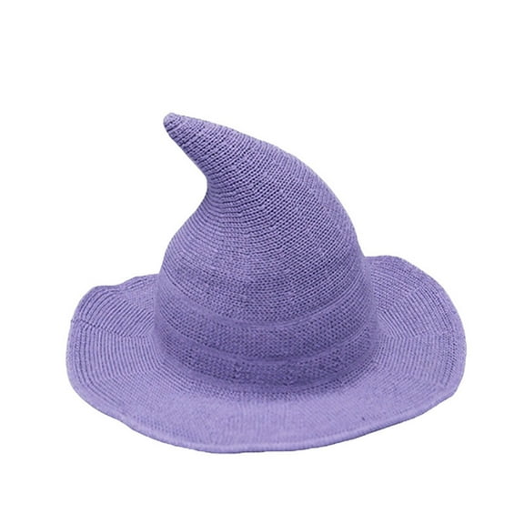 Paiwinds Women's Wool Wizard Hat Pointed Wide Brim Halloween Costume Accessory for Cosplay Party Magician Sorcerer Themed Events Adjustable Warm Winter Fashion Hat
