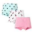 thumbnail image 1 of Paiyanr 3PC Children Girls Cotton Boxer Briefs Cute Cartoon Printed Soft Comfortable Baby Underwear Briefs White, 1 of 3
