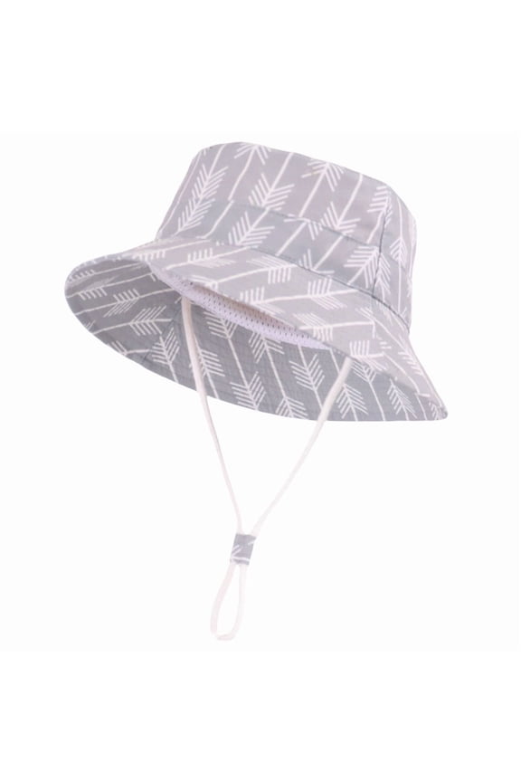 Kids Toddler Arrow Print Bucket Hat UV Protection Wide Brim Adjustable Strap Sun Hat