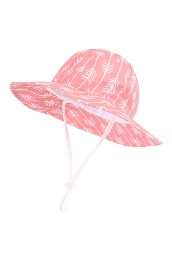 Kids Toddler Arrow Print Bucket Hat UV Protection Wide Brim Adjustable Strap Sun Hat