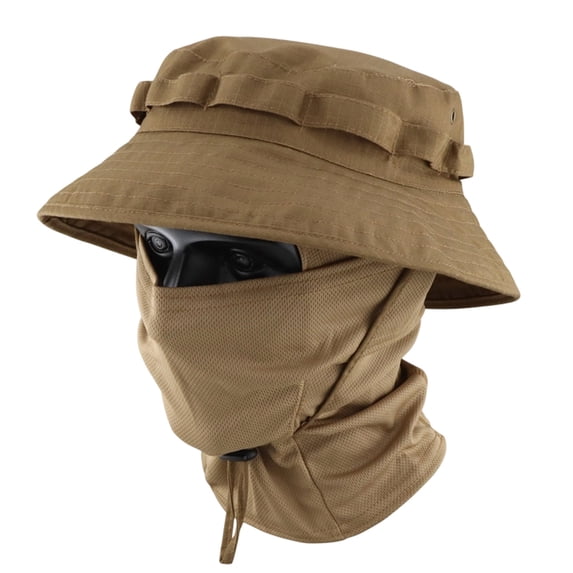 TFEOQRY Men's Cooling Balaclava Face Mask Boonie Hat Wide Brim Foldable UV Protection Fishing Outdoor Sun Hat