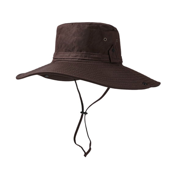 TFEOQRY Men's Fishing Hat Wide Brim UV Protection Adjustable Strap Fishing Hiking Outdoor Bucket Hat