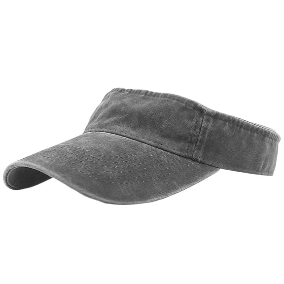 Paiyanr Men's Washed Cotton Sun Visor Hat Adjustable Solid Color Retro Empty Top Sports Baseball Cap