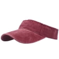thumbnail image 1 of TFEOQRY Men's Washed Cotton Sun Visor Hat Adjustable Solid Color Retro Empty Top Sports Baseball Cap, 1 of 3