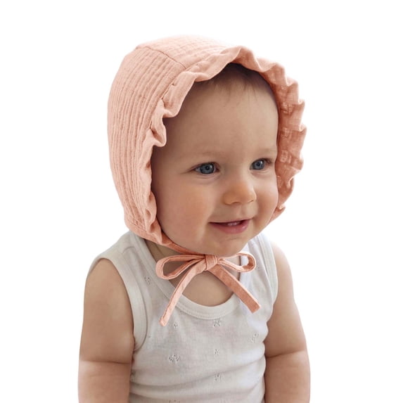 TFEOQRY Toddler Baby Bonnet Hat Ruffled Edge Breathable Cotton Adjustable Strap UV Protection Summer Sun Hat