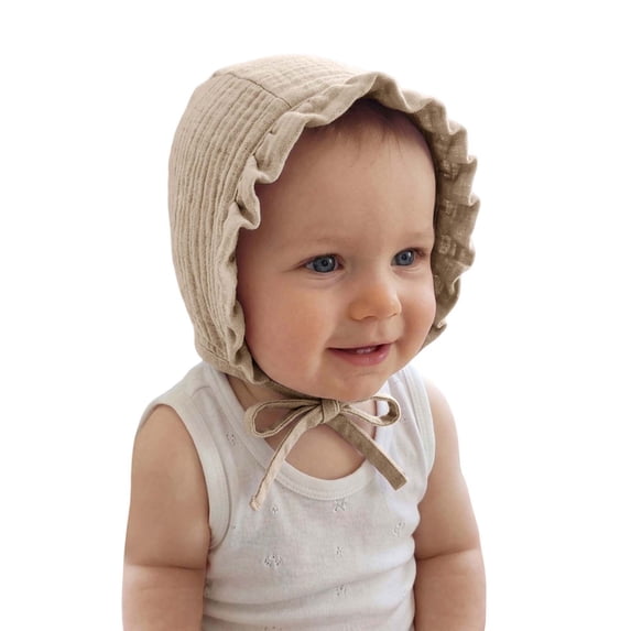 TFEOQRY Toddler Baby Bonnet Hat Ruffled Edge Breathable Cotton Adjustable Strap UV Protection Summer Sun Hat