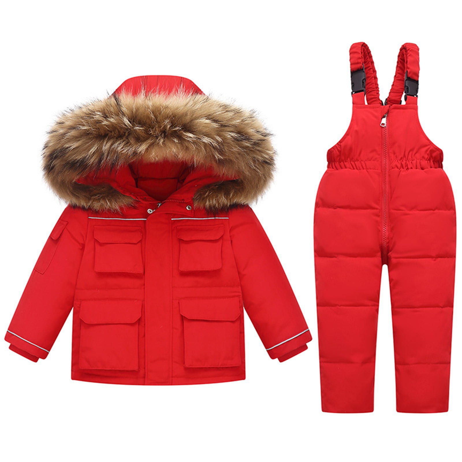 Paiyanr Toddler Boys Girls Ski Sui Winter Snowsuits Fashion Solid Color