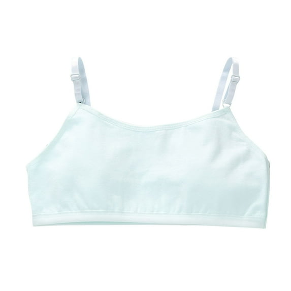 Paiyanr Tween Girls Camisole Bra Primary and Secondary School Solid Color Soft Comfortable Adolescent Bra Mint Green