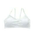 thumbnail image 1 of Paiyanr Tween Girls Cotton Camisole Bra Primary and Secondary School Solid Color Soft Comfortable Adolescent Bra White, 1 of 5