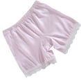 thumbnail image 1 of Paiyanr Tween Girls Solid Color Slip Shorts for Under Dress Breathable Soft Underwear Flat Corner Pants Briefs Purple, 1 of 6