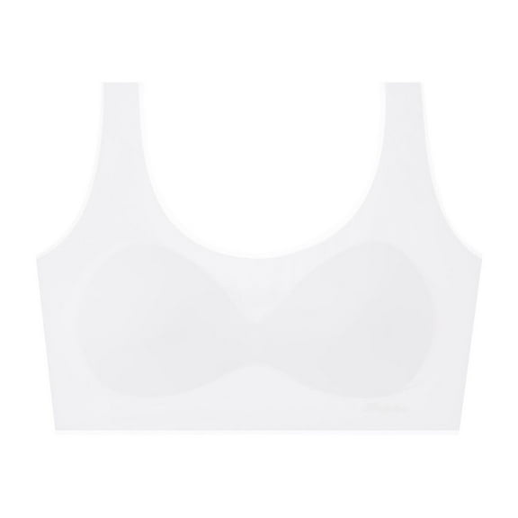 Paiyanr Tween Young Girls Solid Color Developmental Bra Soft Comfortable Breathable Children Thin Style Student Bra Underwear White