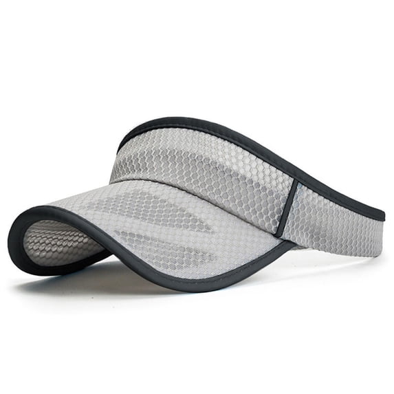 TFEOQRY Unisex Sun Visor Hat Wide Brim Lightweight Breathable UV Protection Adjustable Empty Top Baseball Mesh Cap