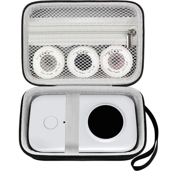 Label Maker Case for Phomemo D30 D35 M02/ M02S/ M02 for NELKO Label Maker, for NIIMBOT for JADENS for Memoking for SUPVAN Labeler Sticker (Box Only)- Black