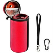 CULEUTIL Case for JBL Flip 5/ Flip 4 6 3 Splash Proof Bluetooth Portable Stereo Speaker, Hard Carrying Travel Organizer Box Fits USB Cable Red