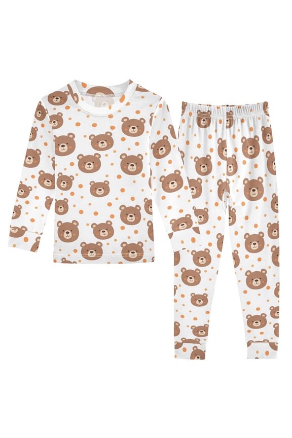 Pajama Cartoon Bear Cute Comfortable Cotton Two-piece Pajama Set
