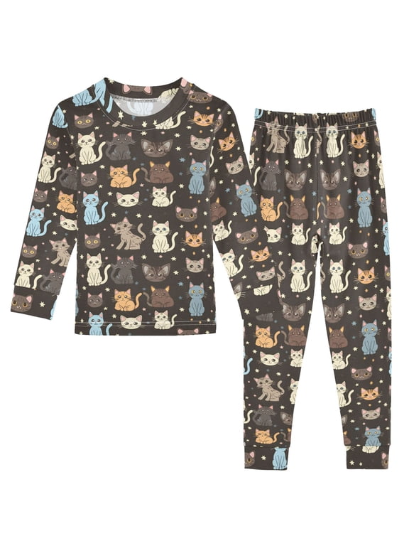 Pajama Cats Cute Comfortable Cotton Two-piece Pajama Set