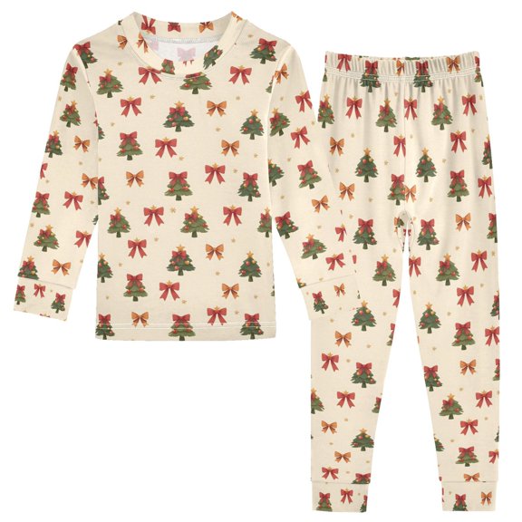 Pajama Christmas Trees Betterfly Pattern Cute Comfortable Cotton Two-piece Pajama Set