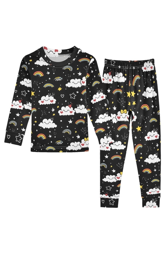Pajama Clouds Rainbow Cute Comfortable Cotton Two-piece Pajama Set