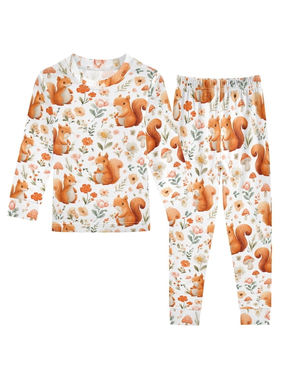 Pajama Cute Cartoon Squirrel Cute Comfortable Cotton Two-piece Pajama Set
