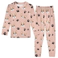 thumbnail image 1 of Pajama Dog Paw Prints Cute Comfortable Cotton Two-piece Pajama Set, 1 of 7