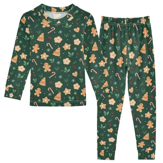 Pajama Gingerbread Man Christmas Cute Comfortable Cotton Two-piece Pajama Set