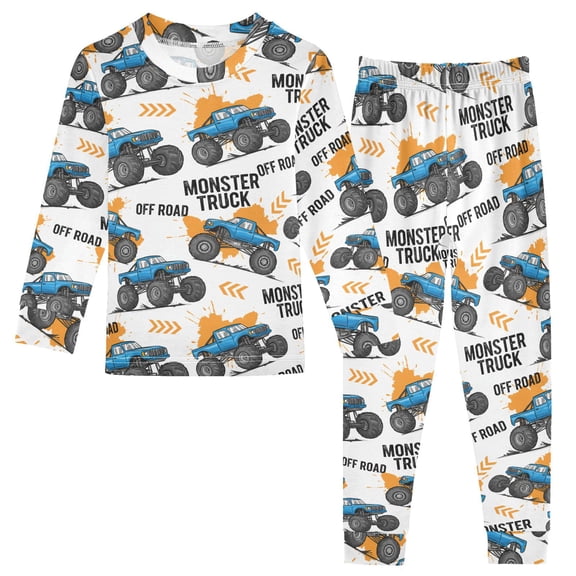 Pajama Monster Truck Car Cute Comfortable Cotton Two-piece Pajama Set