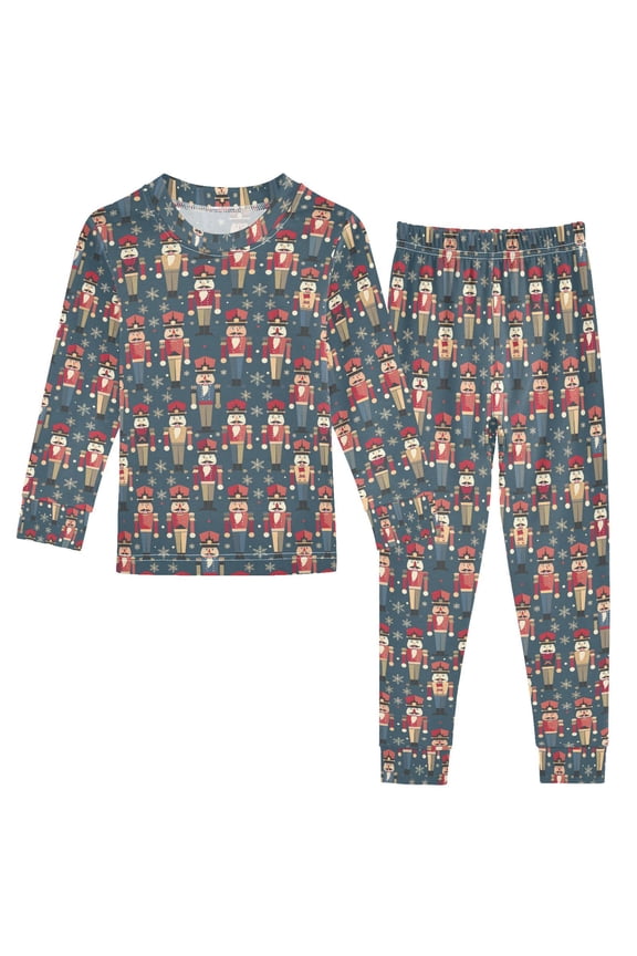 Pajama Nutcracker Pattern Cute Comfortable Cotton Two-piece Pajama Set