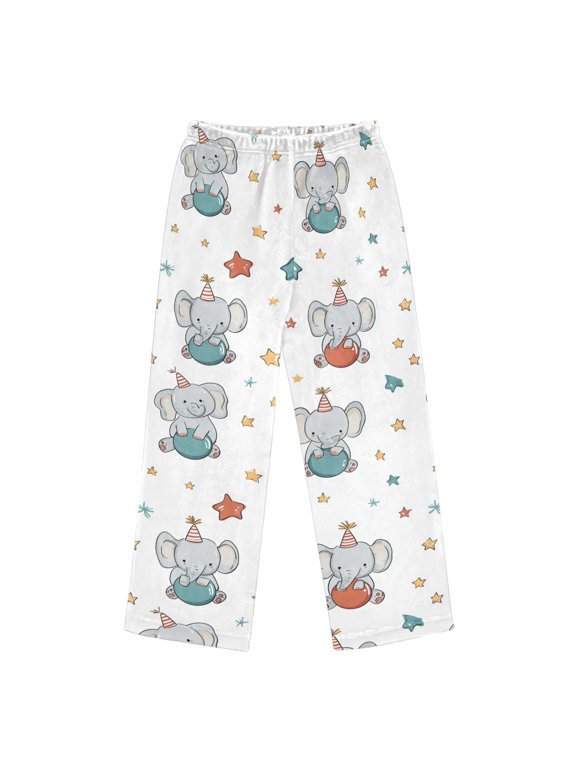 Pajama Pants Elephants and Circus Long Pant Lounge Casual Elastic Waist Sleep Flannel Pants
