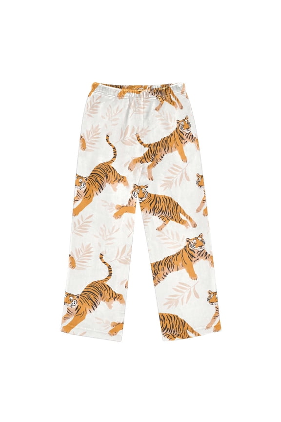 Pajama Pants Lively Tiger Long Pant Lounge Casual Elastic Waist Sleep Flannel Pants