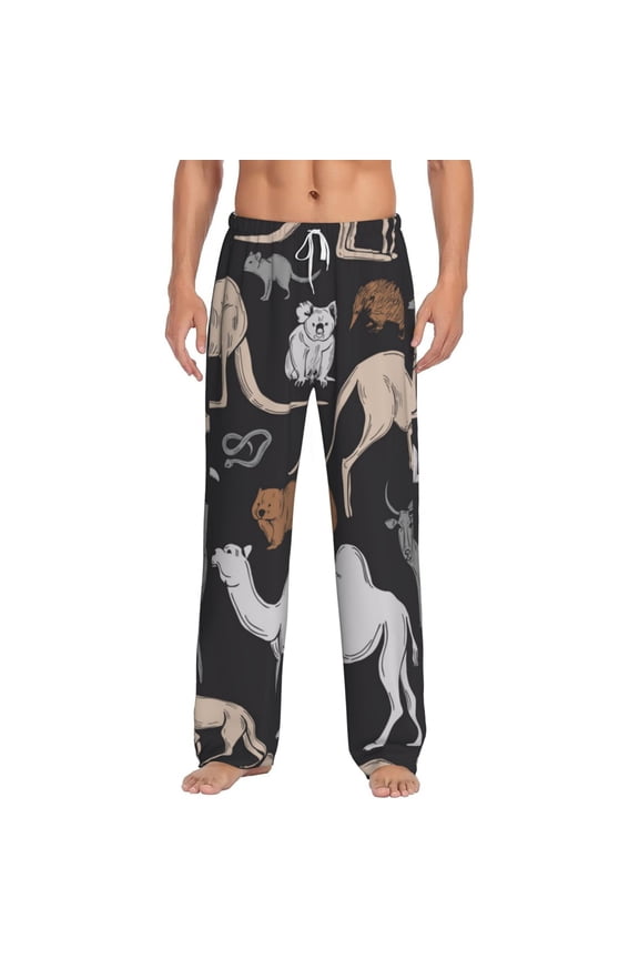 Pajama Pants Lounge Bottoms Soft Comfy Casual with Pockets, Australian Animals Koala