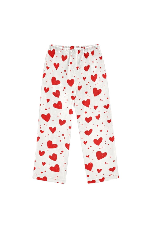 Pajama Pants Love Long Pant Lounge Casual Elastic Waist Sleep Flannel Pants